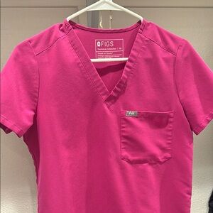 Figs Pink Scrub Top